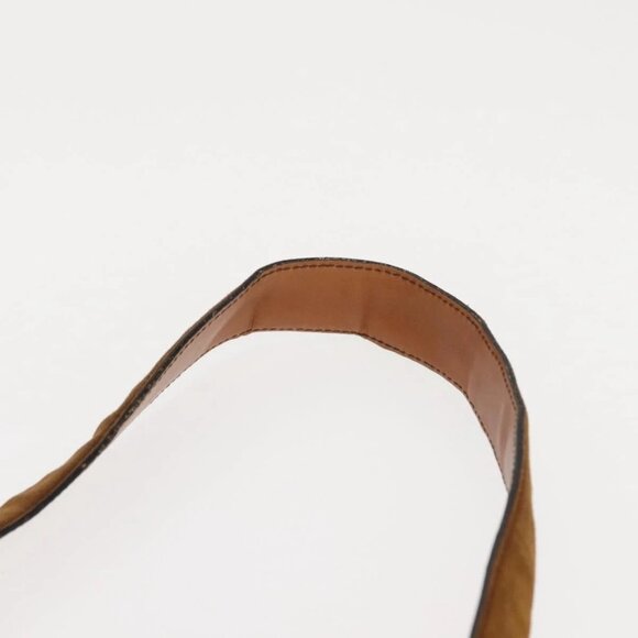 Salvatore Ferragamo Gancini Shoulder Bag Suede Brown Auth - Picture 8 of 16